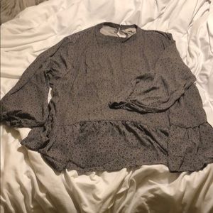 Patterned peplum top